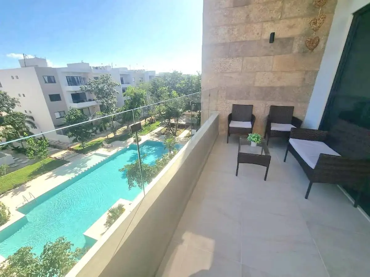 Encantador Departamento Con Vista A La Piscina Y A 10 Minutos De La Playa! Playa del Carmen Apartment